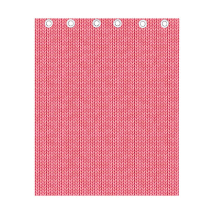 Pink Knitted Pattern Print Curtain