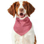 Pink Knitted Pattern Print Dog Bandana