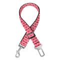 Pink Knitted Pattern Print Dog Seat Belt