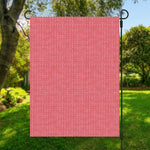 Pink Knitted Pattern Print Garden Flag