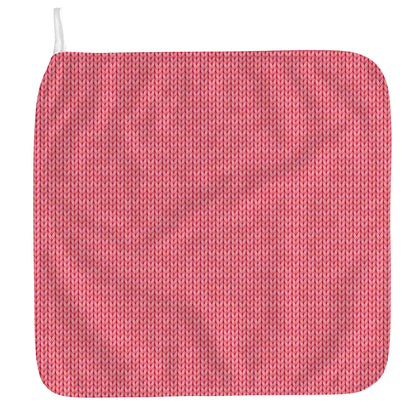Pink Knitted Pattern Print Hand Towel