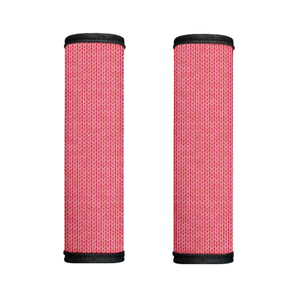 Pink Knitted Pattern Print Handle Covers