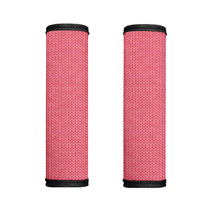 Pink Knitted Pattern Print Handle Covers