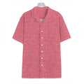 Pink Knitted Pattern Print Hawaiian Shirt