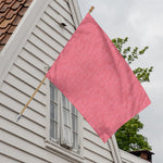 Pink Knitted Pattern Print House Flag