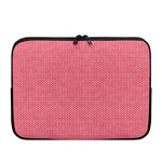 Pink Knitted Pattern Print Laptop Sleeve