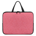 Pink Knitted Pattern Print Laptop Sleeve With Handle