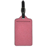 Pink Knitted Pattern Print Luggage Tag