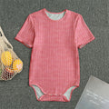 Pink Knitted Pattern Print Men's Bodysuit