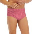 Pink Knitted Pattern Print Men's Briefs