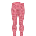 Pink Knitted Pattern Print Men's leggings