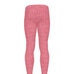 Pink Knitted Pattern Print Men's leggings