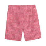 Pink Knitted Pattern Print Men's Sports Shorts