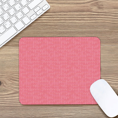 Pink Knitted Pattern Print Mouse Pad