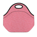 Pink Knitted Pattern Print Neoprene Lunch Bag