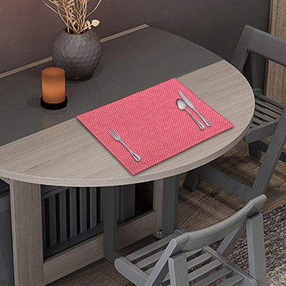 Pink Knitted Pattern Print Placemat