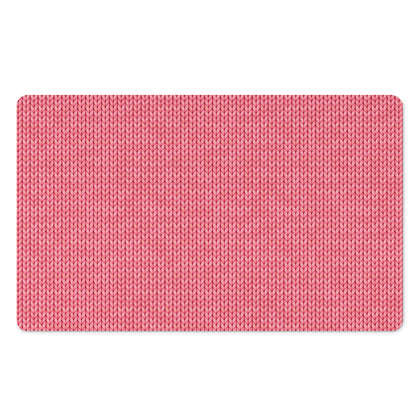 Pink Knitted Pattern Print Polyester Doormat