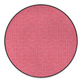 Pink Knitted Pattern Print Round Floor Mat