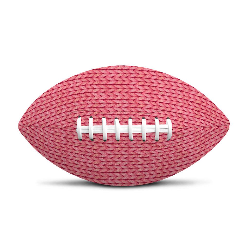Pink Knitted Pattern Print Rugby Ball