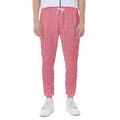 Pink Knitted Pattern Print Joggers
