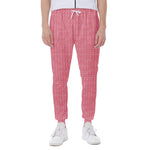 Pink Knitted Pattern Print Scuba Joggers