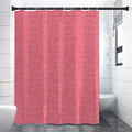 Pink Knitted Pattern Print Shower Curtain