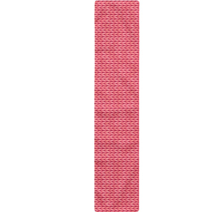Pink Knitted Pattern Print Table Runner