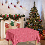 Pink Knitted Pattern Print Tablecloth