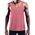 Pink Knitted Pattern Print Men's Workout Tank Top