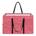 Pink Knitted Pattern Print Utility Tote Bag
