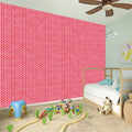 Pink Knitted Pattern Print Wall Sticker