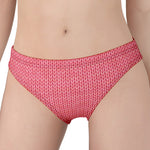 Pink Knitted Pattern Print Women's Panties