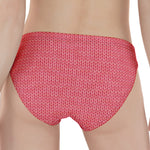 Pink Knitted Pattern Print Women's Panties