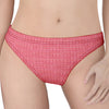 Pink Knitted Pattern Print Women's Thong