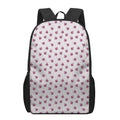 Pink Ladybug Pattern Print 17 Inch Backpack