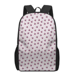 Pink Ladybug Pattern Print 17 Inch Backpack