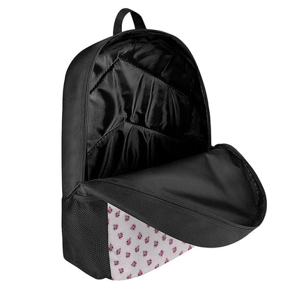 Pink Ladybug Pattern Print 17 Inch Backpack
