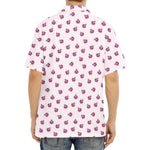 Pink Ladybug Pattern Print Aloha Shirt