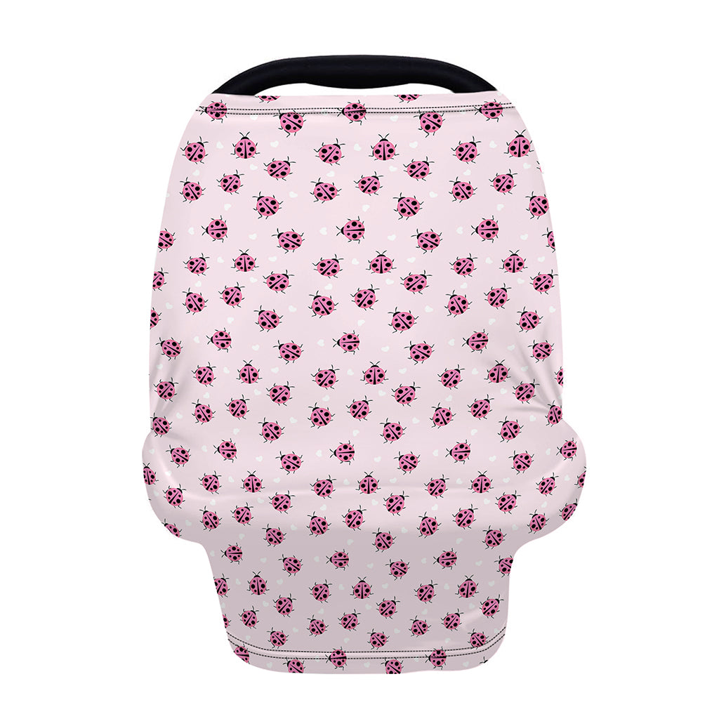 Pink Ladybug Pattern Print Baby Seat Cover