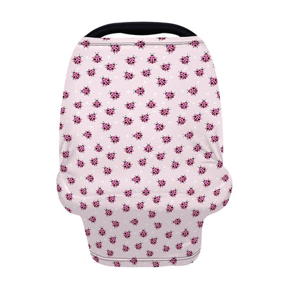 Pink Ladybug Pattern Print Baby Seat Cover