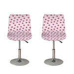 Pink Ladybug Pattern Print Bar Stool Covers