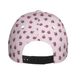 Pink Ladybug Pattern Print Baseball Cap