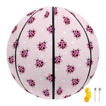 Pink Ladybug Pattern Print Basketball