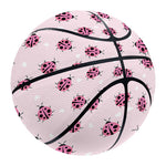 Pink Ladybug Pattern Print Basketball