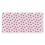 Pink Ladybug Pattern Print Beach Towel