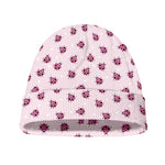 Pink Ladybug Pattern Print Beanie