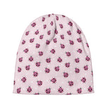 Pink Ladybug Pattern Print Beanie