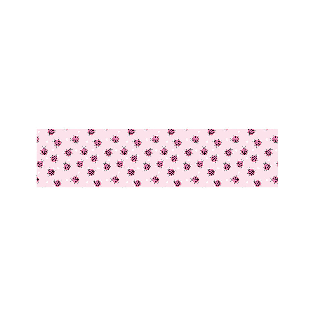 Pink Ladybug Pattern Print Bed Runner
