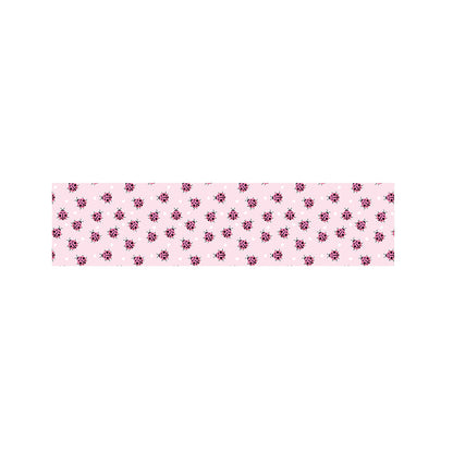 Pink Ladybug Pattern Print Bed Runner