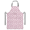 Pink Ladybug Pattern Print Bib Apron With Pocket